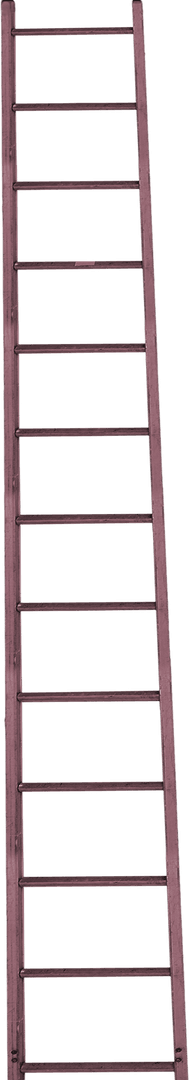Long Purple Ladder on Transparent Background Isolated