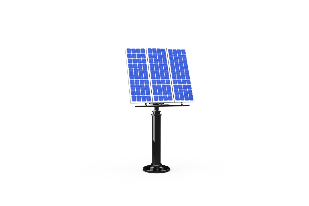 3D Transparent Solar Panel on Black Support - Download Free Stock Images Pikwizard.com