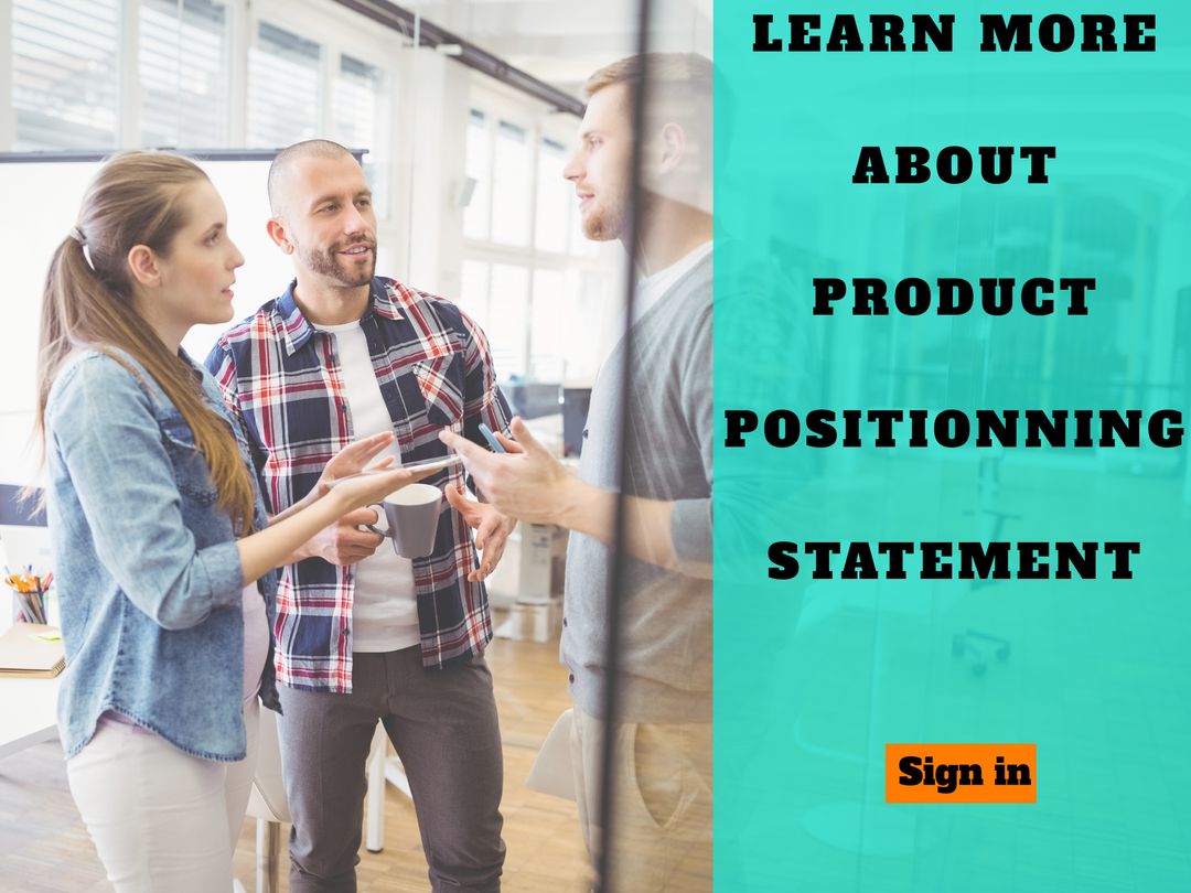 Team Collaboration on Product Positioning Statement in Modern Office