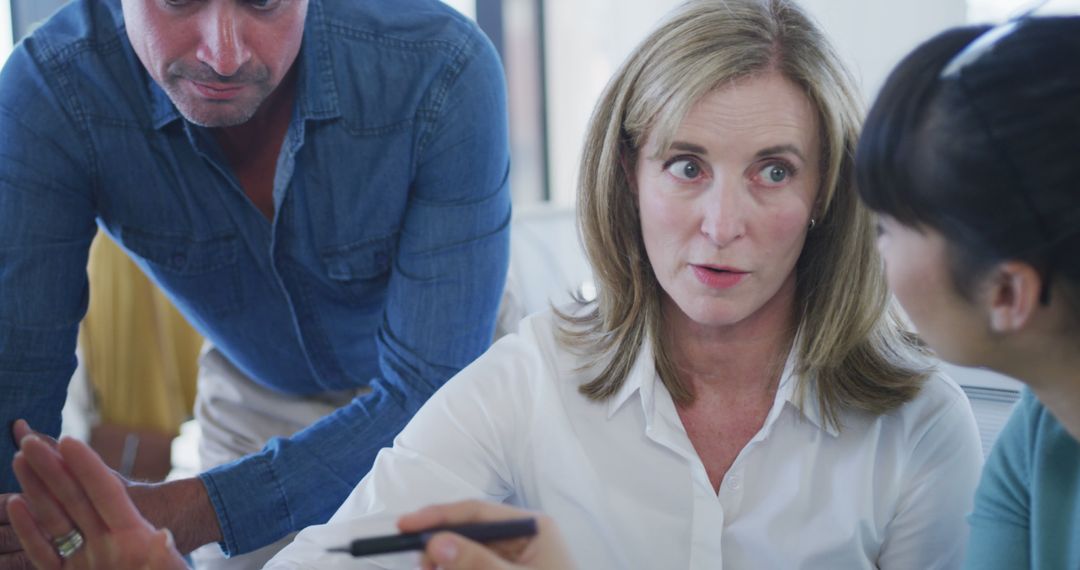 Collaborative Team Discussion in Modern Workspace