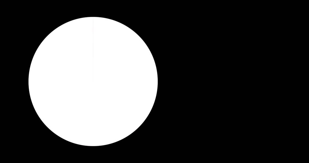 Minimalist White Circle Icon on Black Background with Space