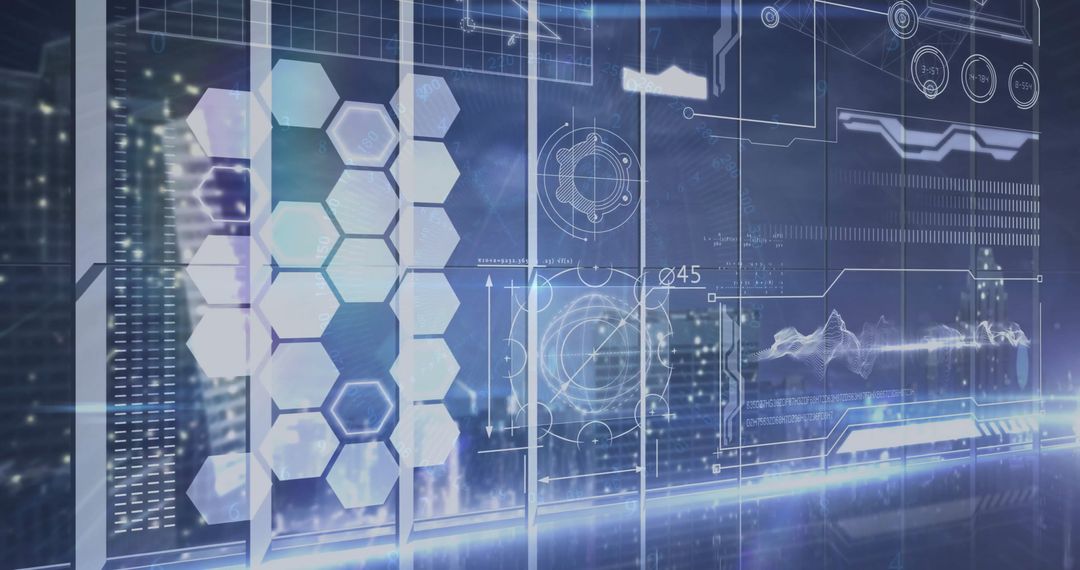 Futuristic Digital Data Interface with Neural Networks - Free Images, Stock Photos and Pictures on Pikwizard.com