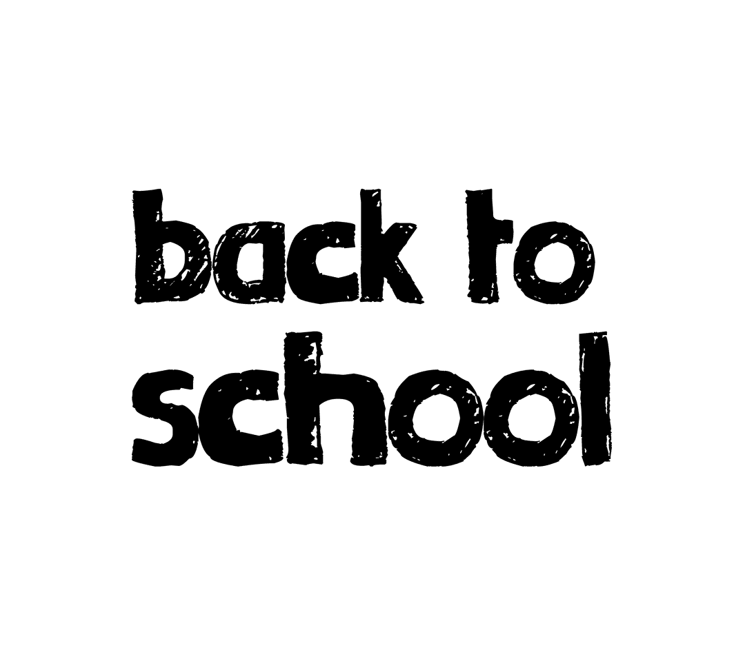 Back to School Text with Sleek Design on Transparent Background