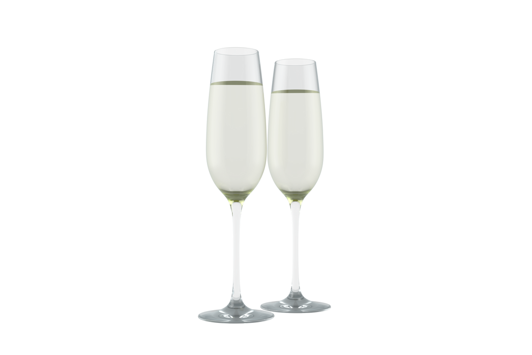 Glasses of Champagne on Transparent Background for Celebration Vector Illustration - Download Free Stock Images Pikwizard.com