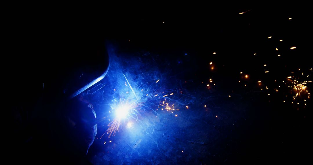 Blue Arc Welding Sparks Darkness - Free Images, Stock Photos and Pictures on Pikwizard.com