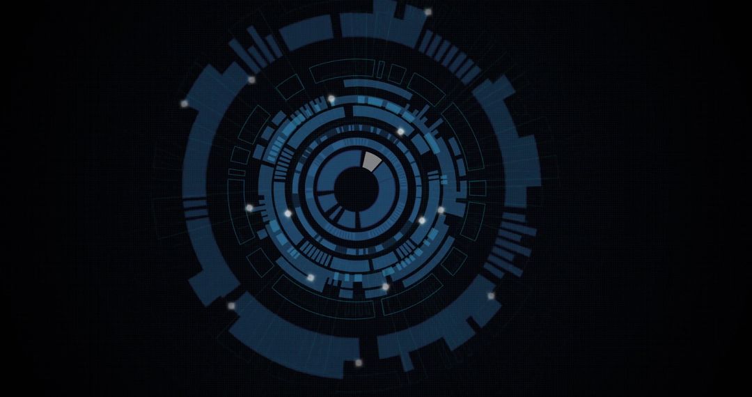 Futuristic User Interface With Circular HUD Elements