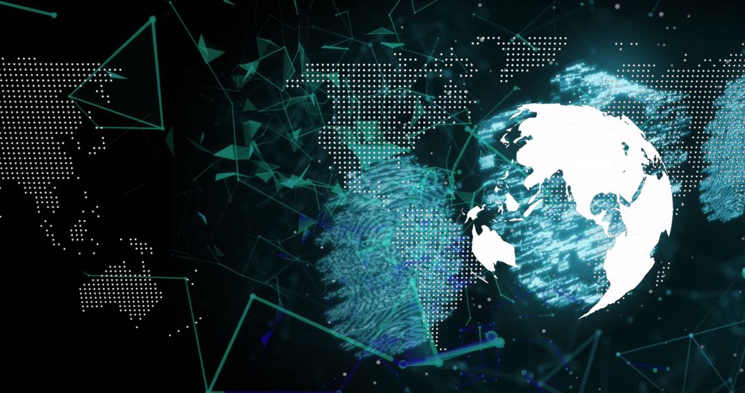 Abstract Global Connectivity in Futuristic Style