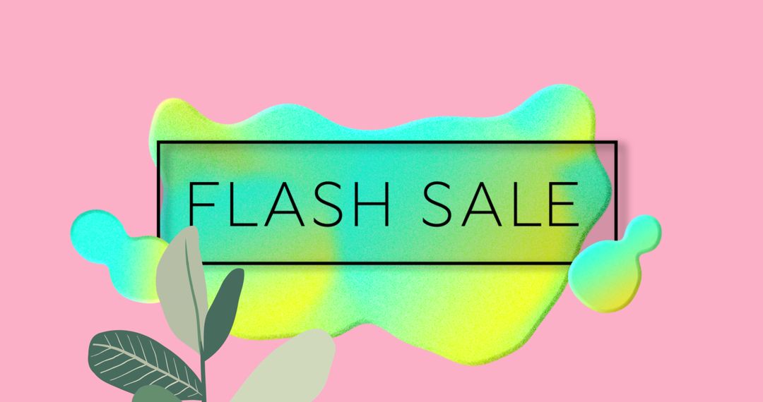 Bright and Colorful Flash Sale Design with Abstract Elements