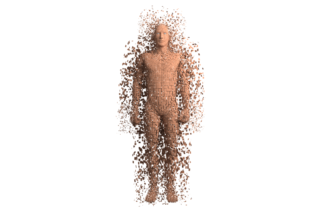 Transparent Pixelated 3D Render of Brown Human - Download Free Stock Images Pikwizard.com