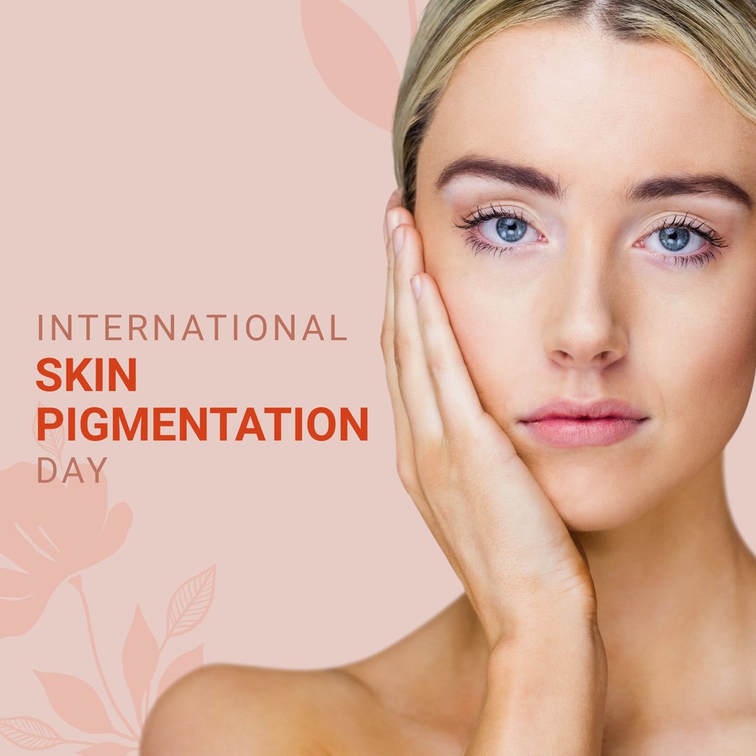 Woman Promoting International Skin Pigmentation Day Awareness