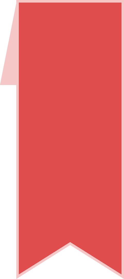 Red Ribbon Banner with Transparent Background