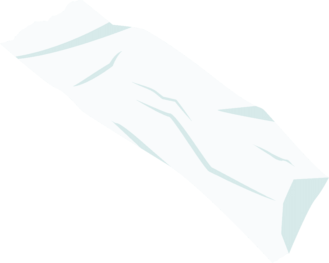 Crumpled White Paper on Transparent Background Flat Style