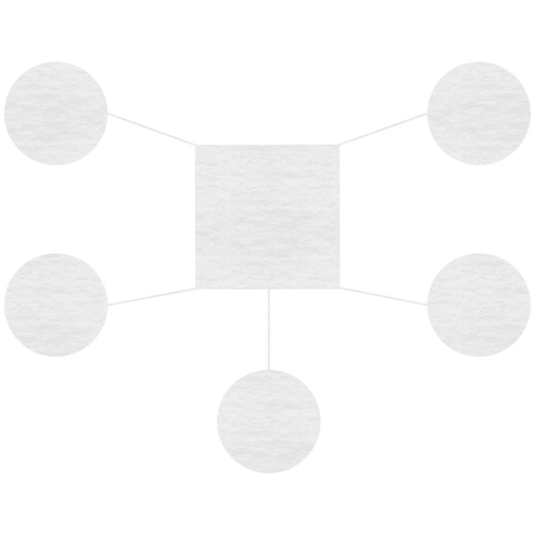 Transparent Molecular Structure Diagram with Nodes and Connections