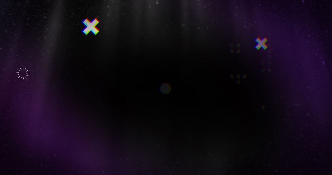 Retro Video Game Interface with Purple and Black Background