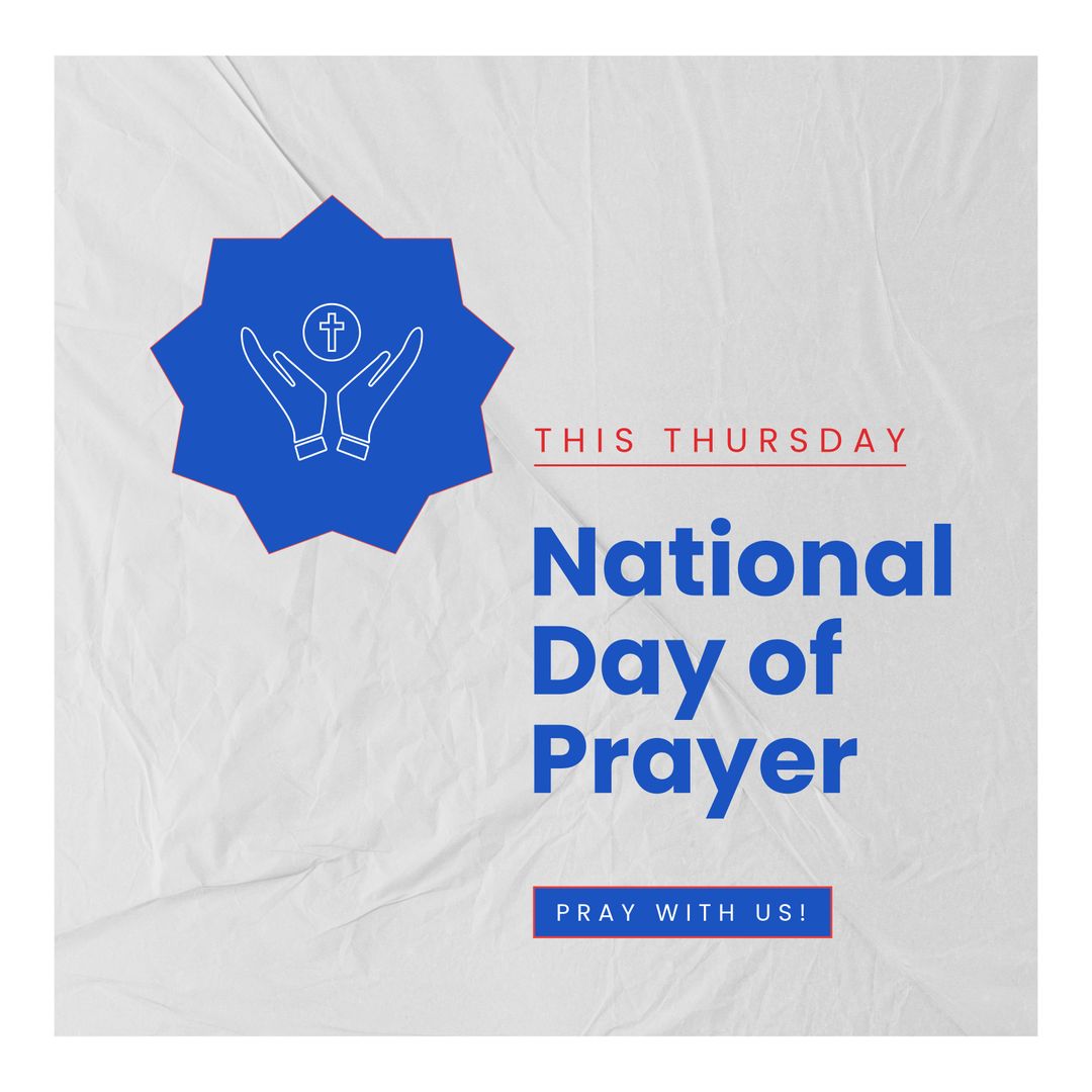 National Day of Prayer Announcement with Religious Symbol