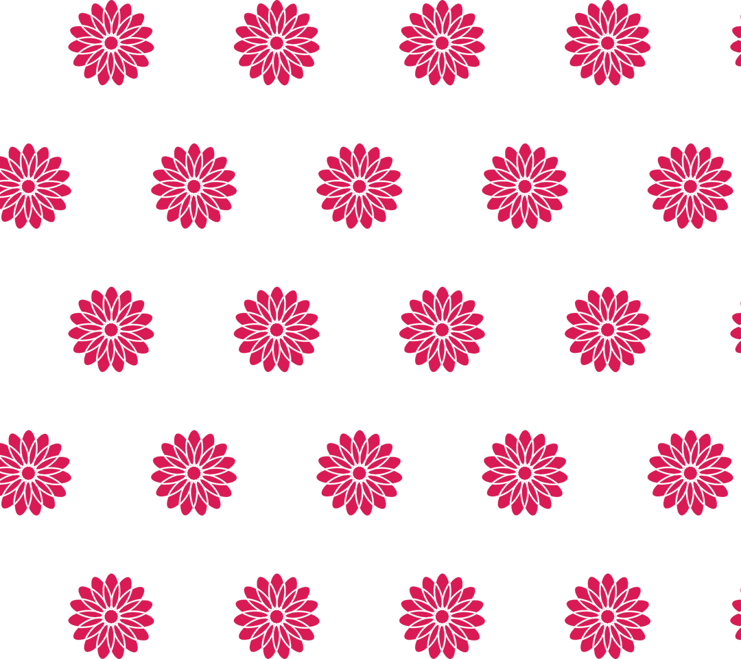 Seamless Purple Flower Pattern on Transparent Background