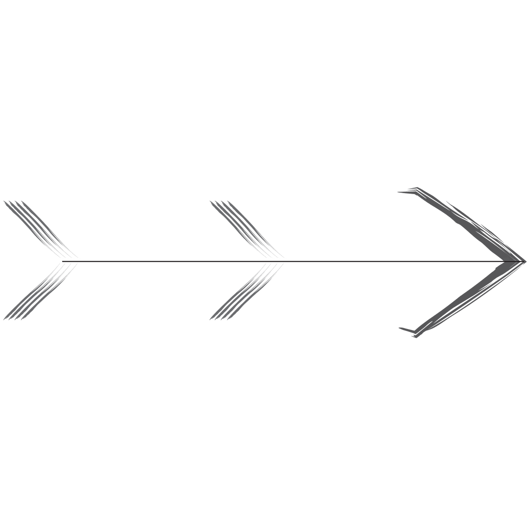 Thin Black Arrow Illustration on Transparent Background