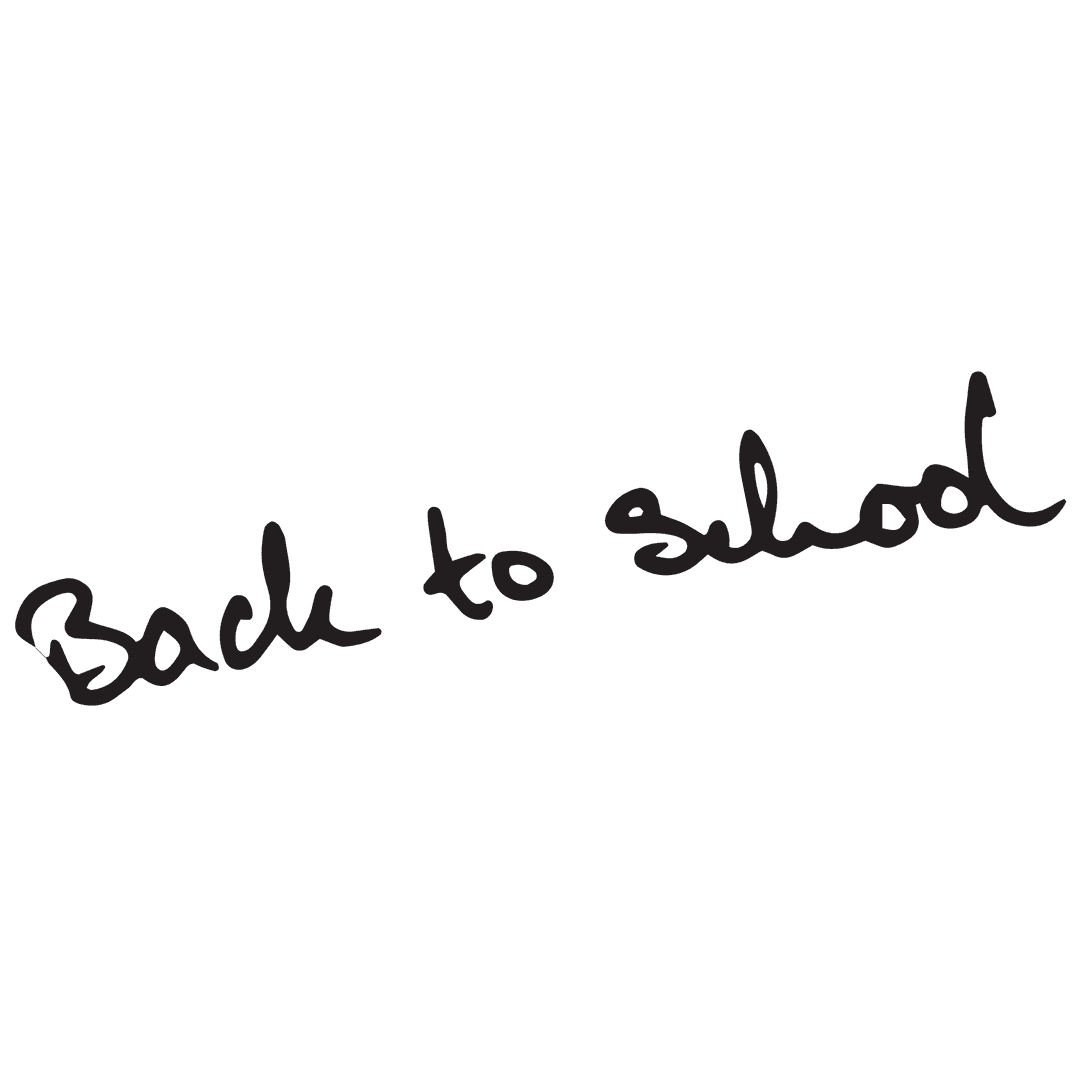 Back to School Text Handwritten on Transparent Background
