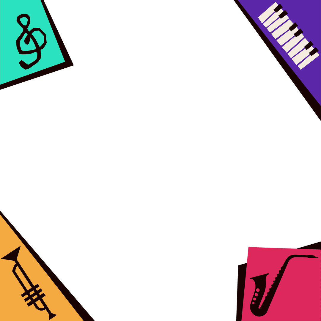 Music Icons Overlay Transparent Background