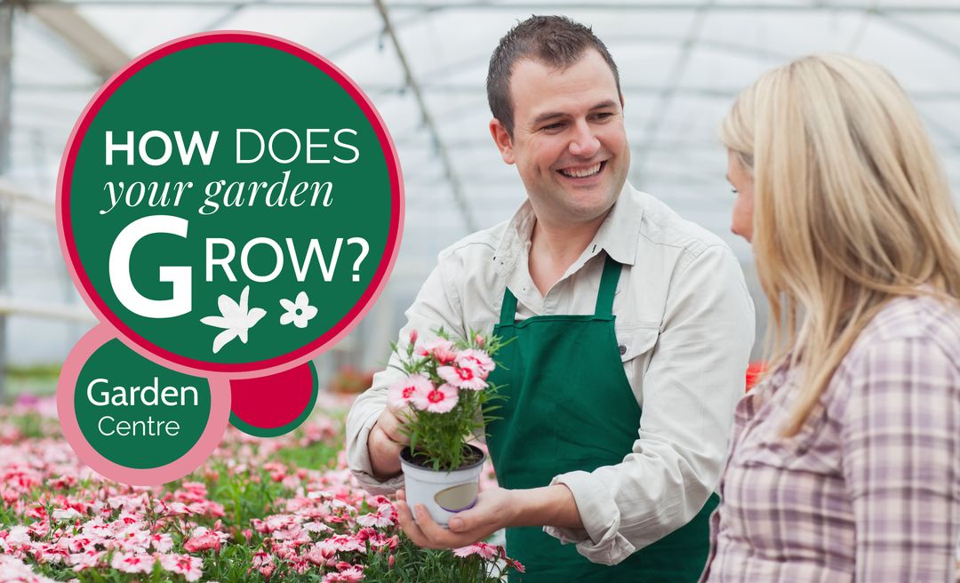 Friendly Interaction at Garden Center Encouraging Plant Growth