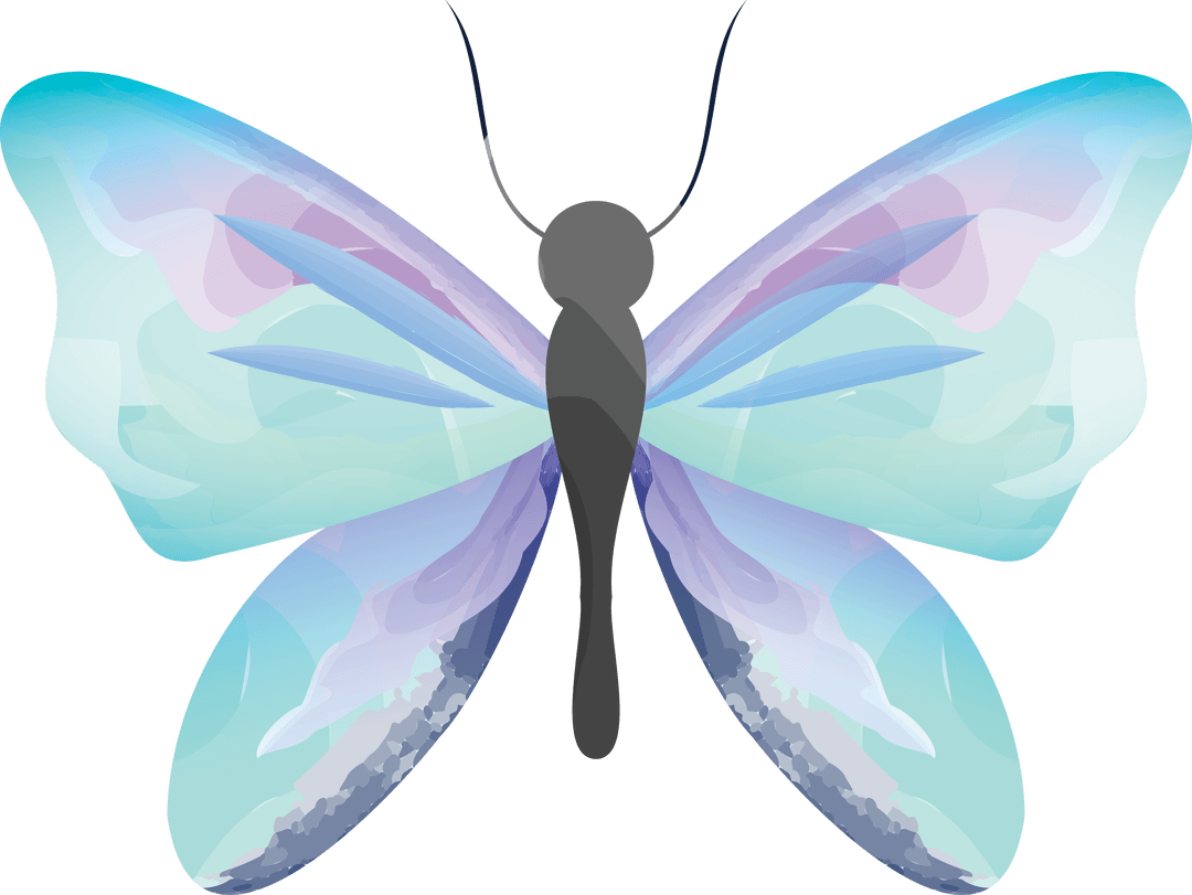 Elegant Blue Butterfly with HD Transparent Background