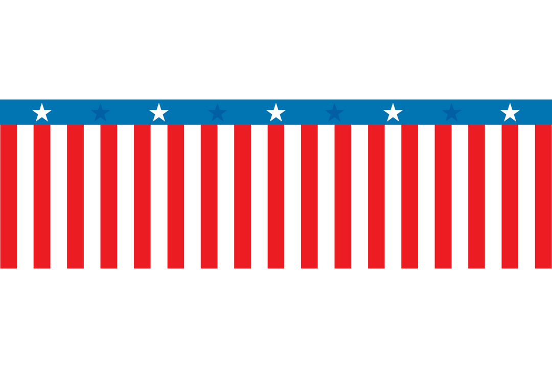 Patriotic Stripe and Stars Banner on Transparent Background - Download Free Stock Images Pikwizard.com