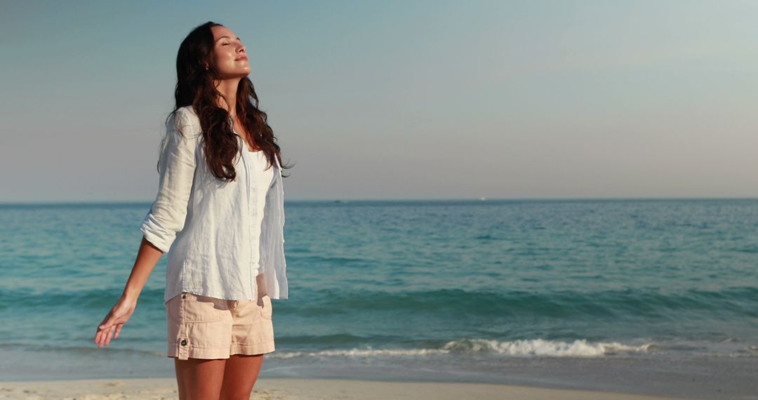 Woman Relaxing on Tropical Beach - Free Images, Stock Photos and Pictures on Pikwizard.com