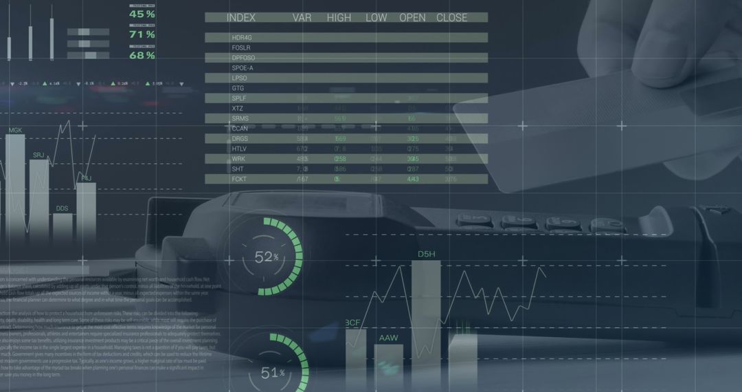 Digital Display of Financial Data with Card Swipe
