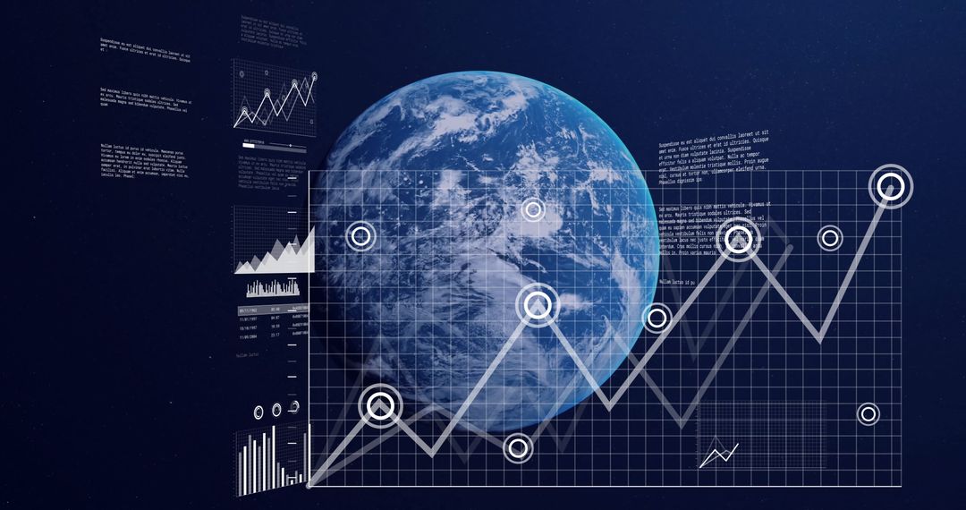 Global Financial Data Processing Overlayed on Earth