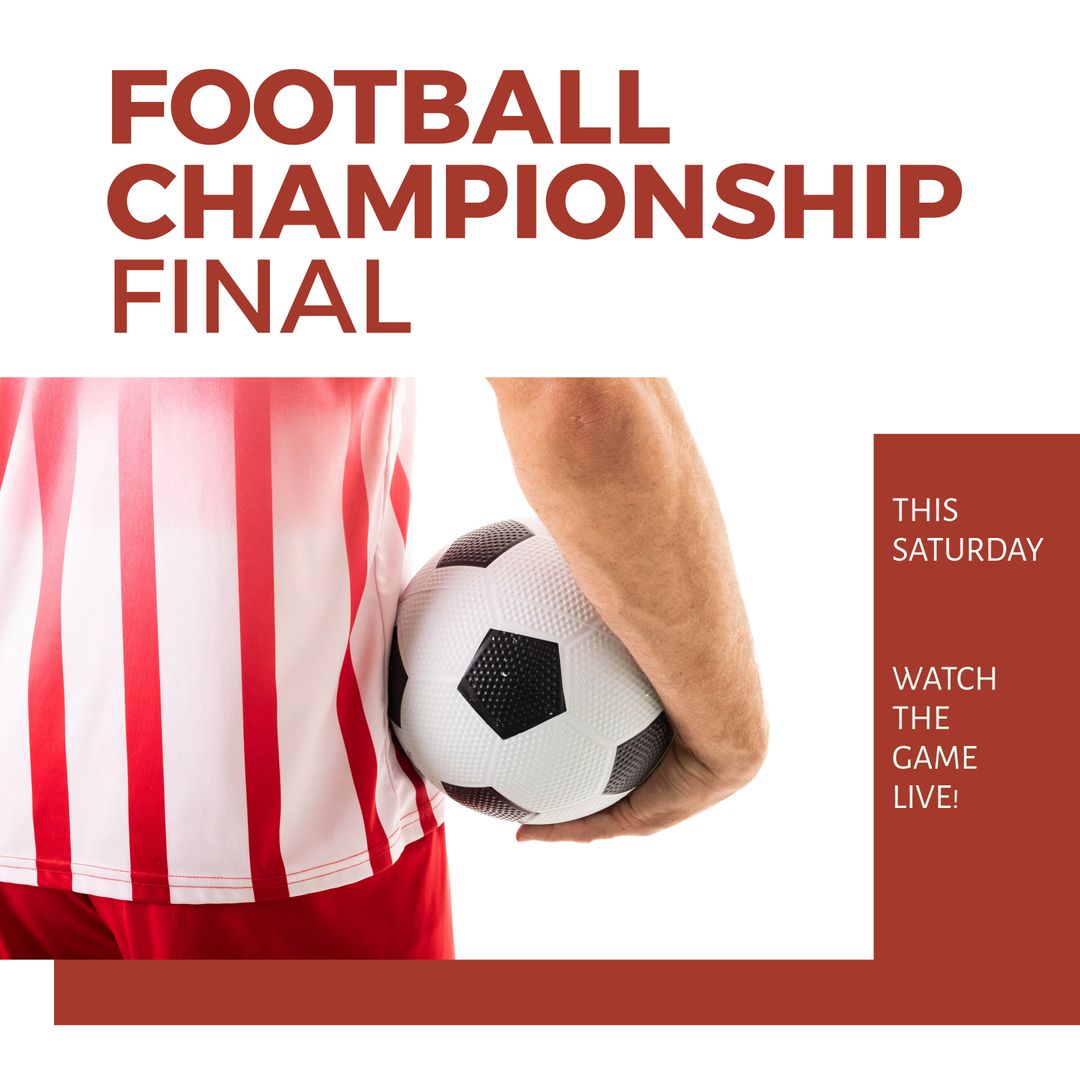 Football Championship Advertisement with Player