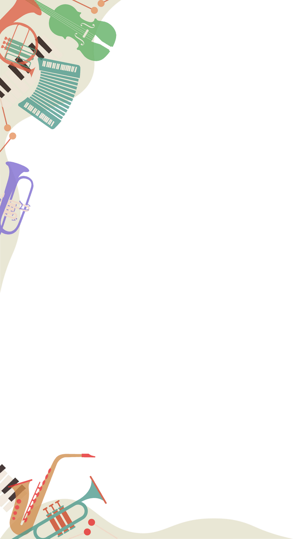 Musical Instruments Decorative Frame with Transparent Center