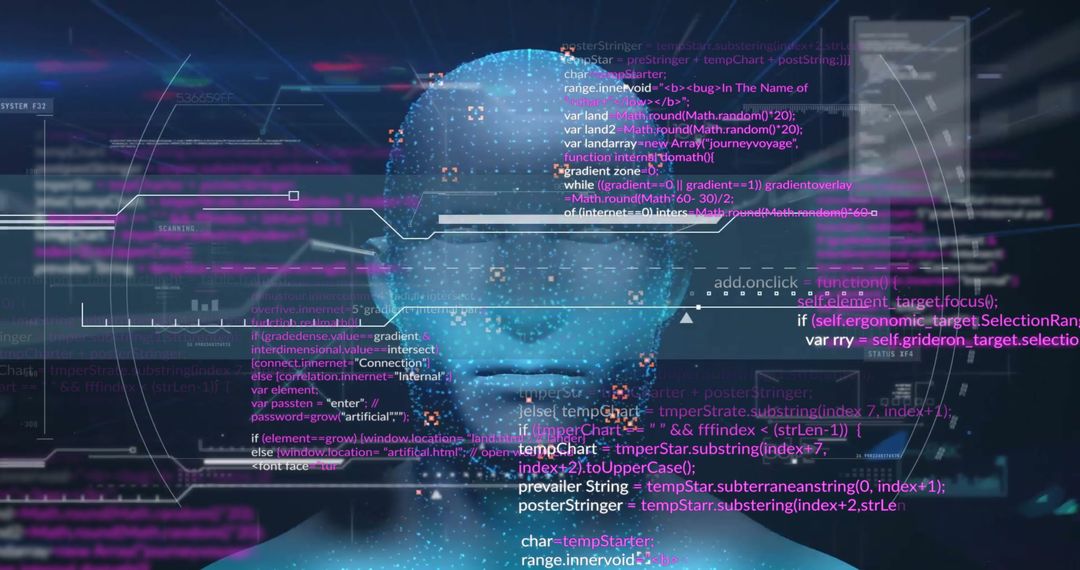 Futuristic Digital Interface with Human Geometry