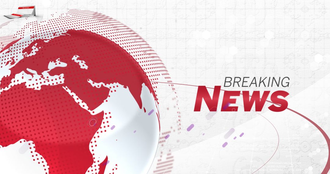 Dynamic News Broadcast Graphics with Stylized Globe