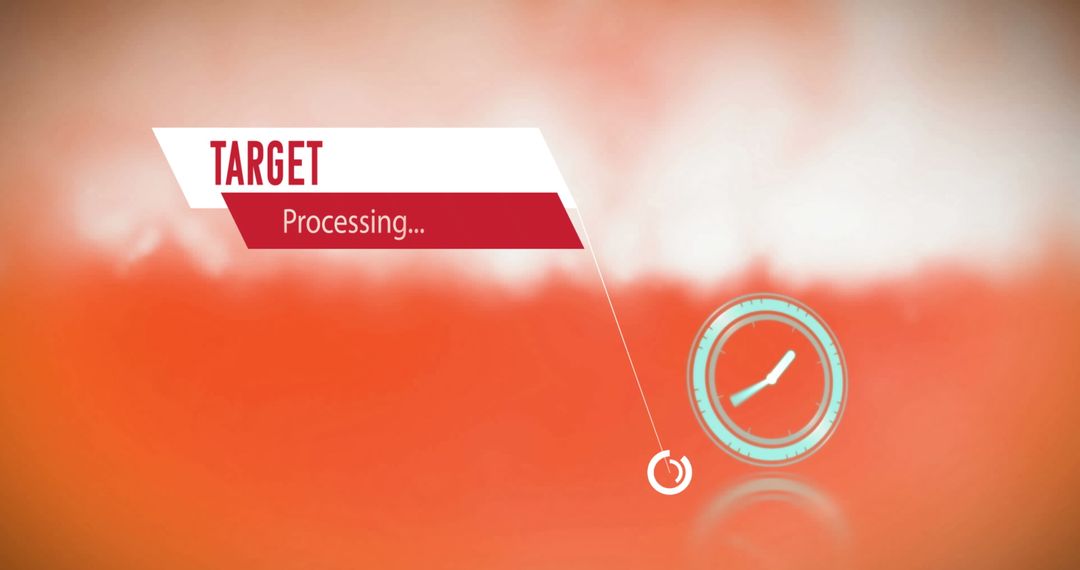 Digital Animation of Target Processing with Neon Clock - Free Images, Stock Photos and Pictures on Pikwizard.com