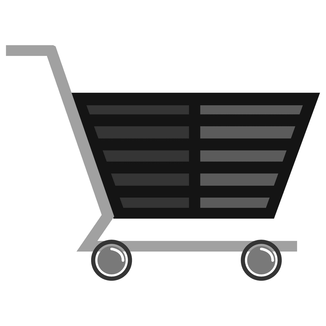 Transparent Shopping Trolley Icon for Retail Concepts