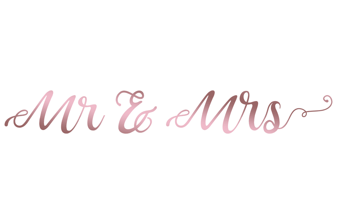 Decorative Mr & Mrs Transparent Wedding Concept