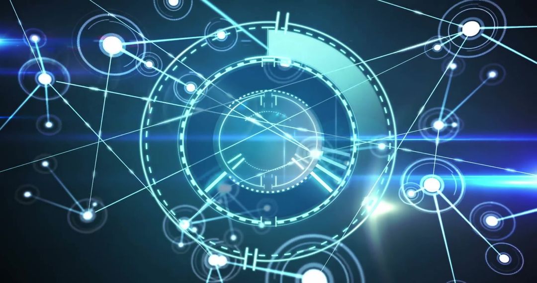 Abstract Futuristic Network of Digital Connections