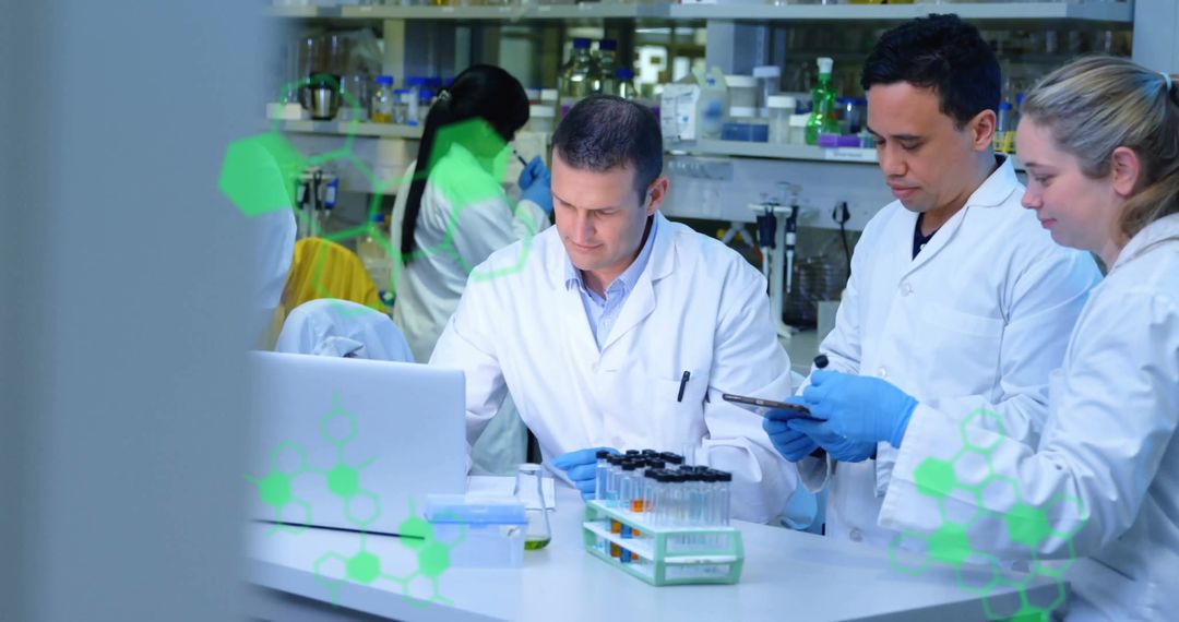 Multiethnic Research Team Working in Laboratory Environment