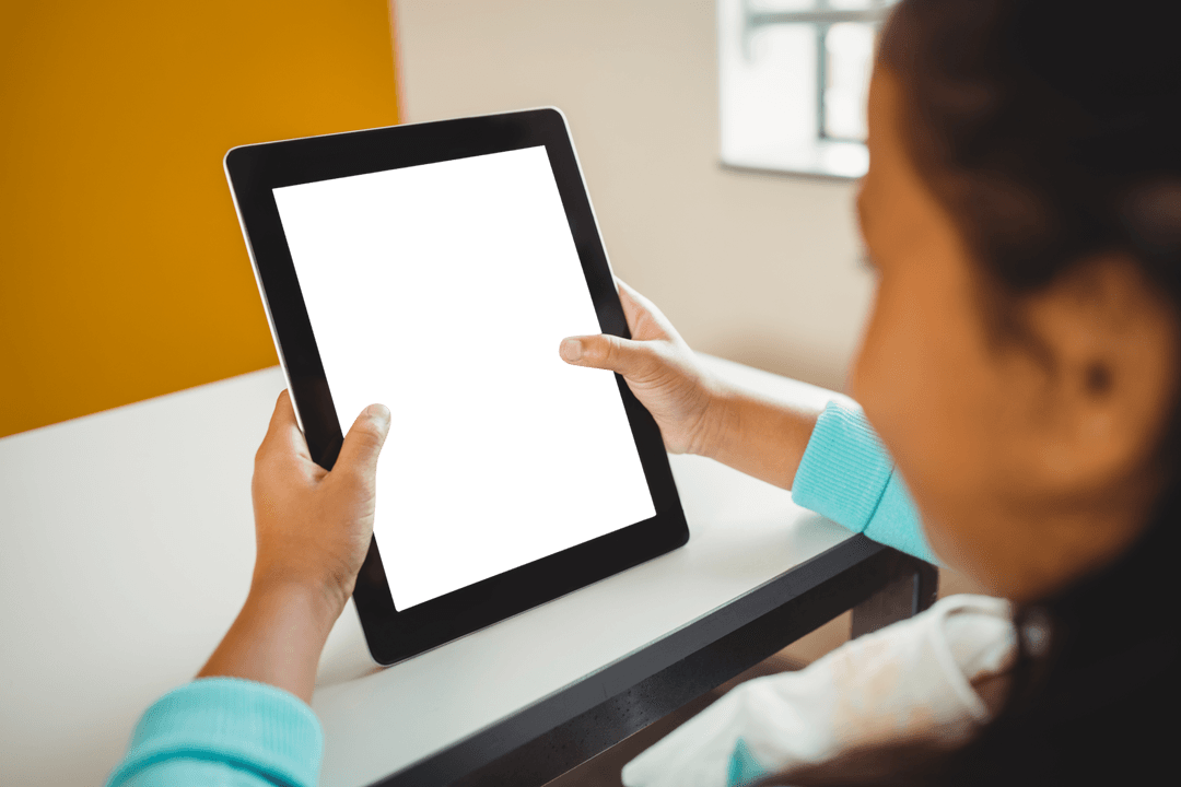 Transparent Tablet Screen Well-Lit Environment