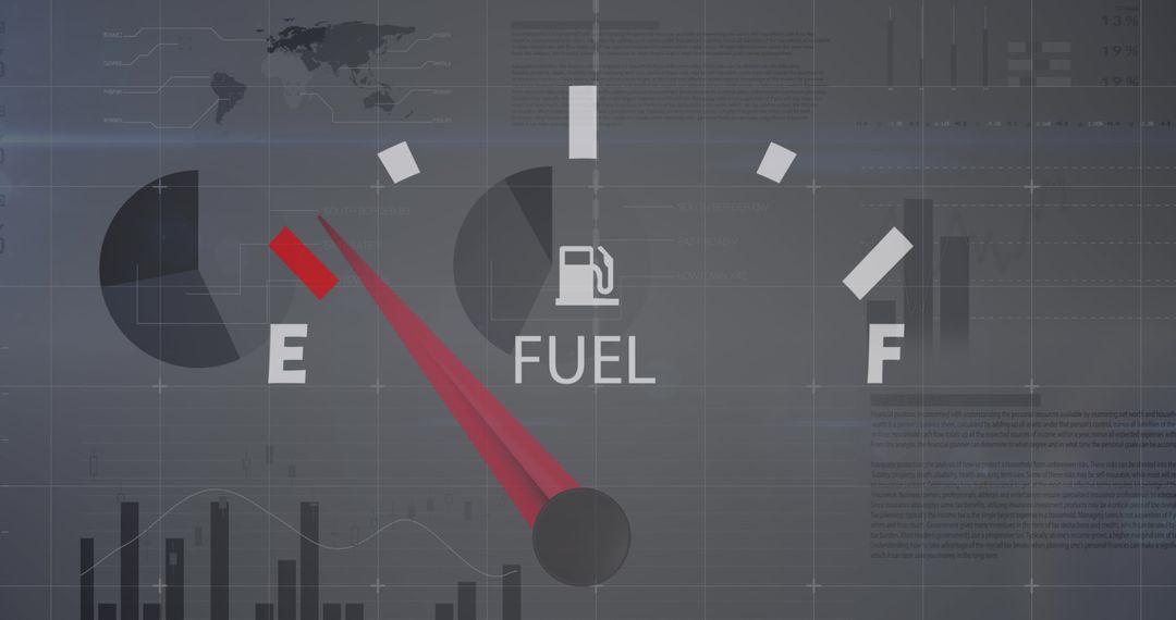 Digital Fuel Gauge Dashboard and Data Analysis Concepts