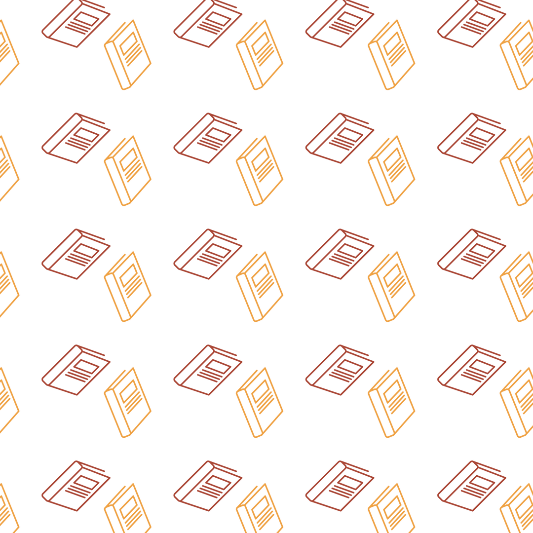 Seamless Book Pattern on Transparent Background for Digital Designs