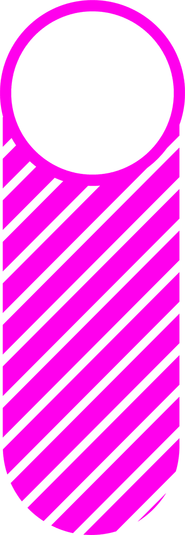 Transparent Abstract Pin Shape with Magenta Diagonal Stripes
