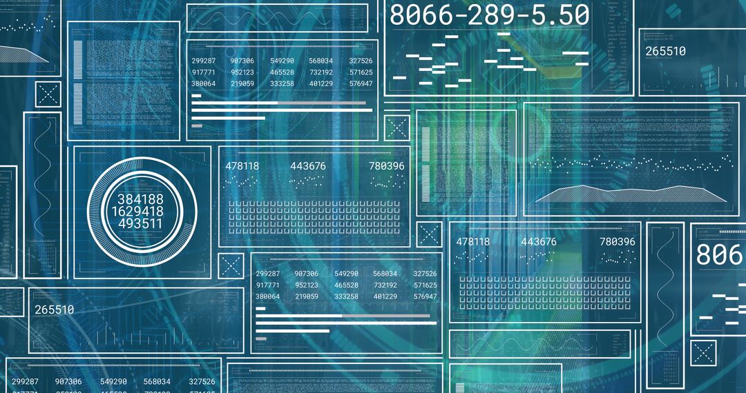 Futuristic Data Processing with Binary Code and Medical Icons