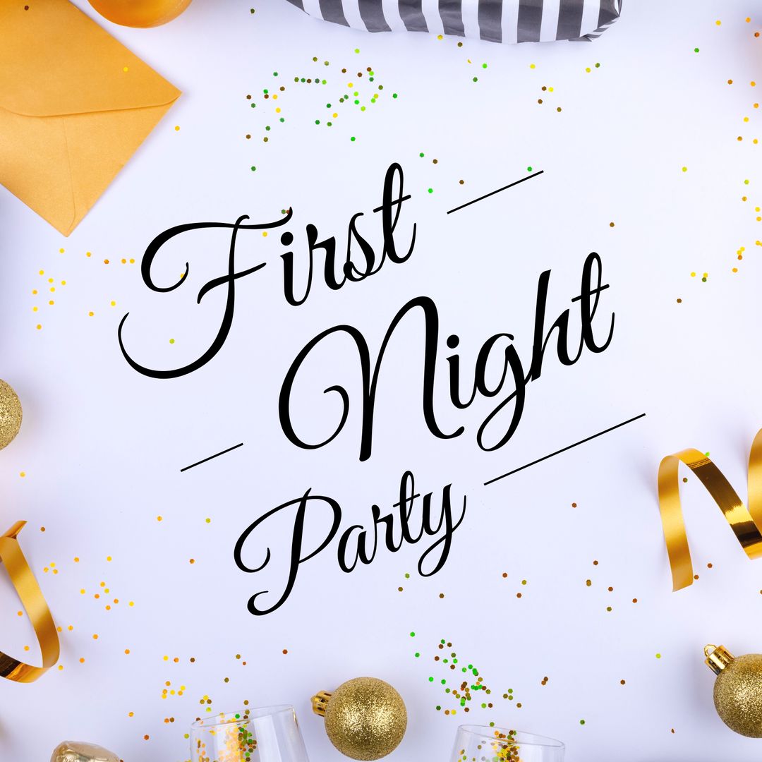 Elegant First Night Party Celebration with Confetti and Decorations