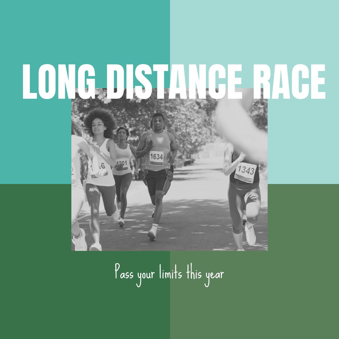 Diverse Athletes Running in Long Distance Race