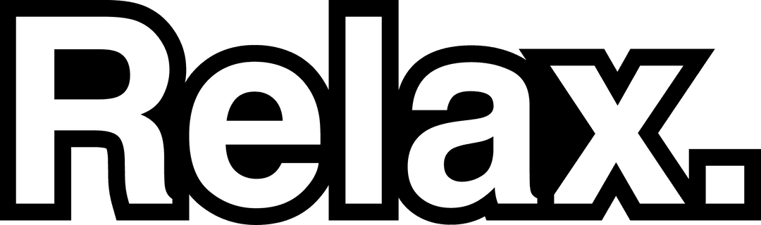 Minimalist Relax Stylized Text with Transparent Background