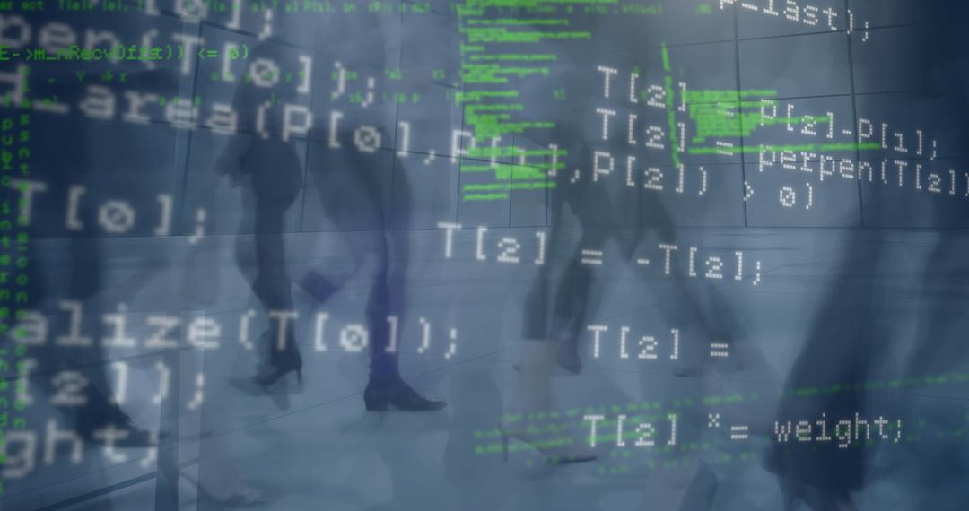 Data Processing Overlay on People in Office