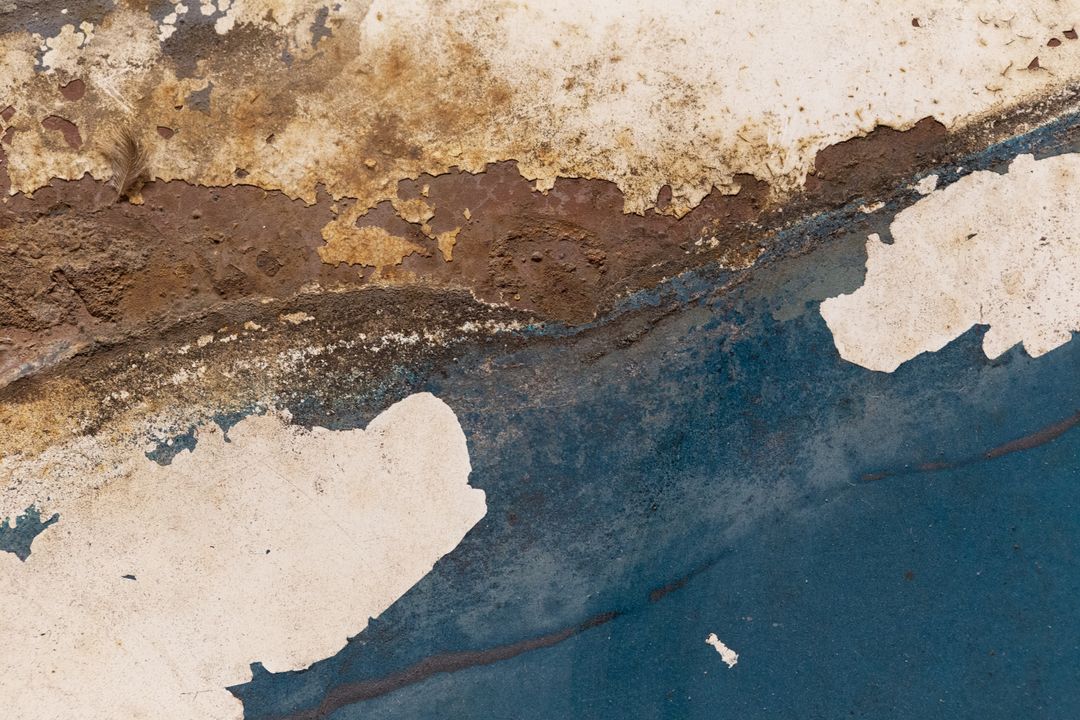 Abstract Textured Surface with Earthy Tones and Blue Accents