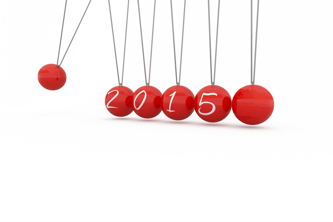 2015 Celebration Sphere Illustration on Transparent Background