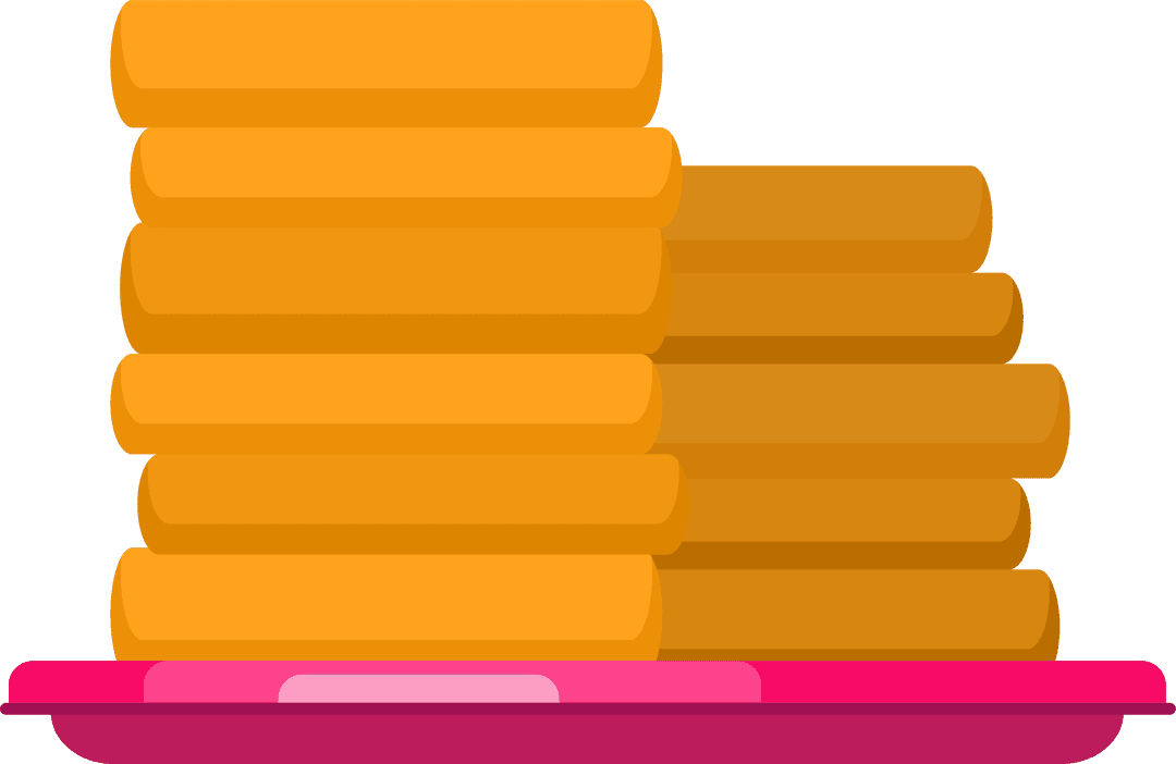 Modern Transparent Pancake Stack on Pink Plate